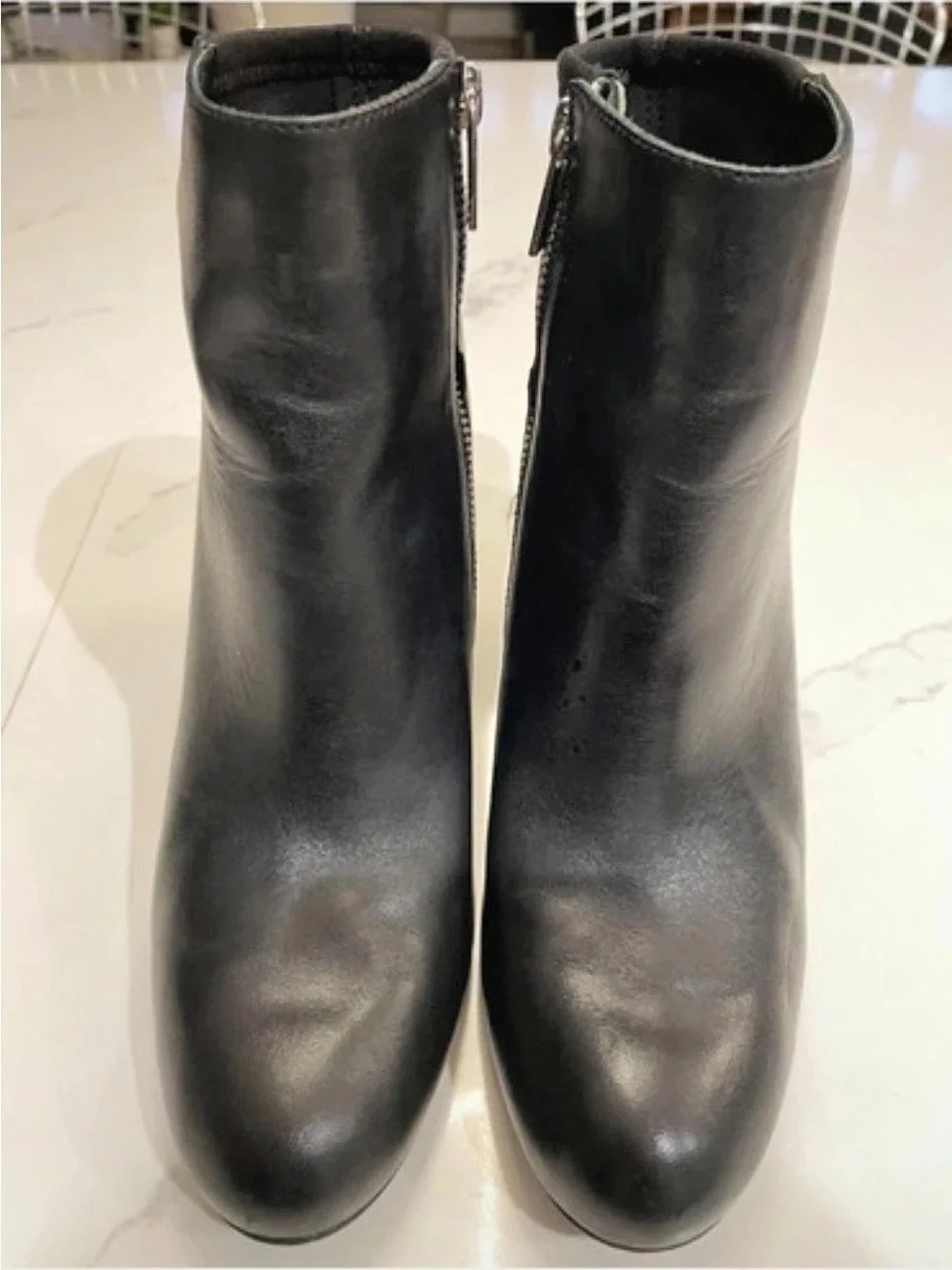 Michael Kors Bromley Black Zip Wedge Ankle Boots size 10